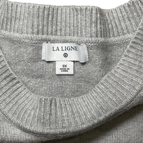 LA LIGNE x Target Striped Sweater Women's Plus Sz 3X Cashmere Blend Preppy Cozy - Picture 7 of 10